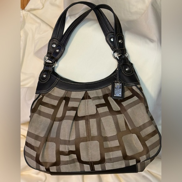 Nine West Handbags - Nine West Brown and Beige Shoulder Bag